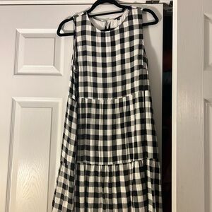 Black and White Gingham Sleeveless Sundress